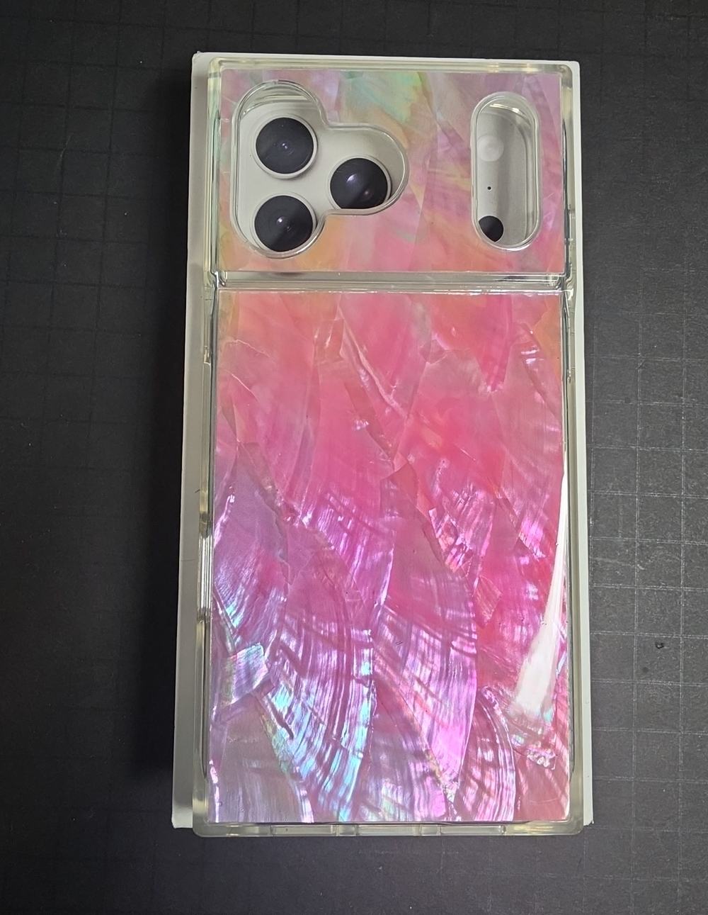 Iridescent Pink Pearl Case for IPhones 17 Pro Max